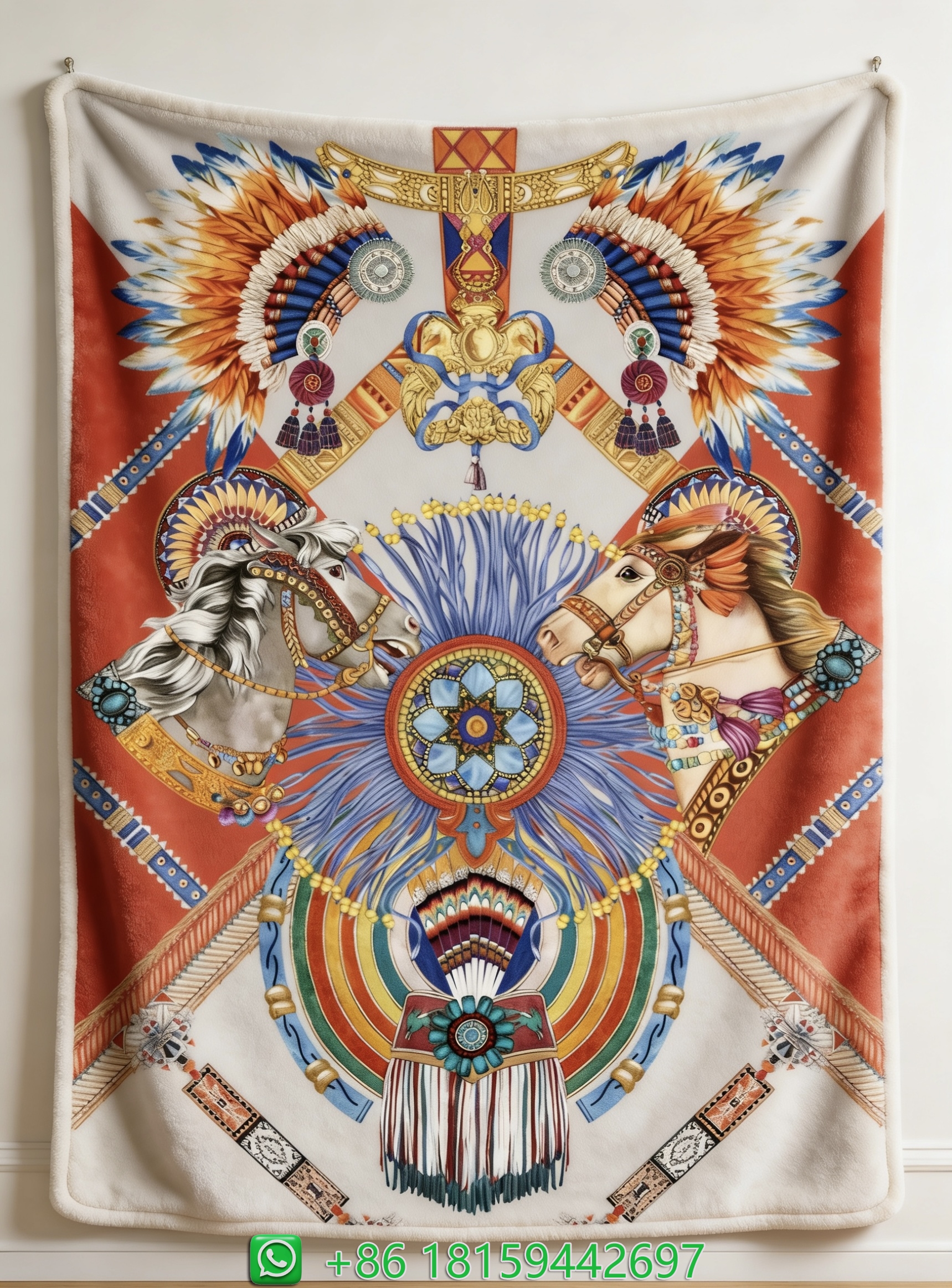 Hermes Throw Blankets